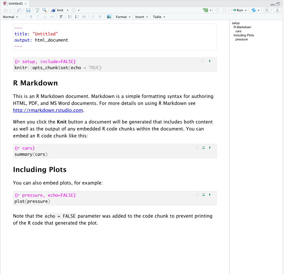 Visual markdown editor
