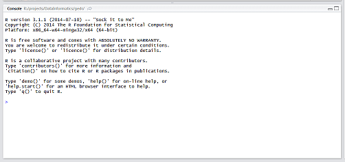 RStudio console
